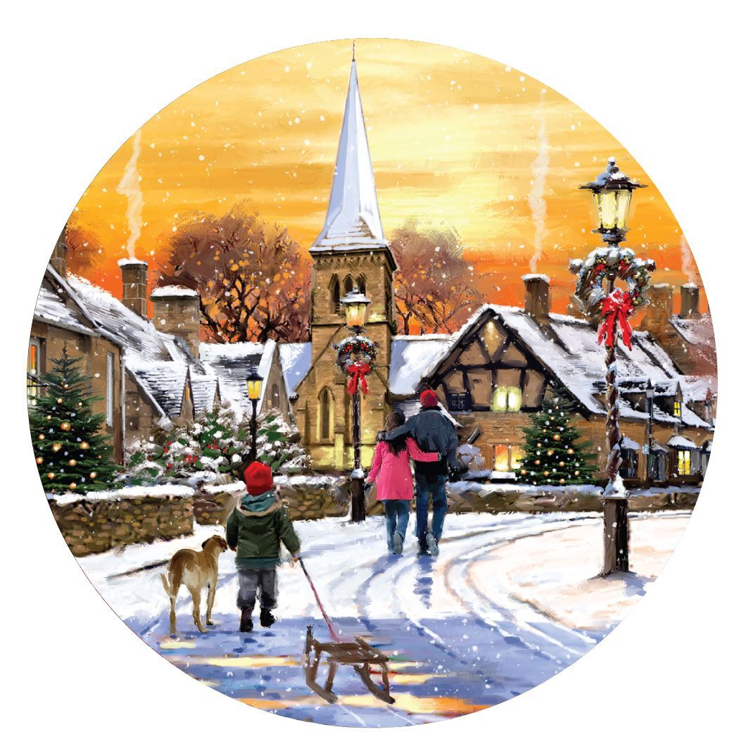 The Macneil Studio "1832 Village" 3.5" Coaster Box Set of 4