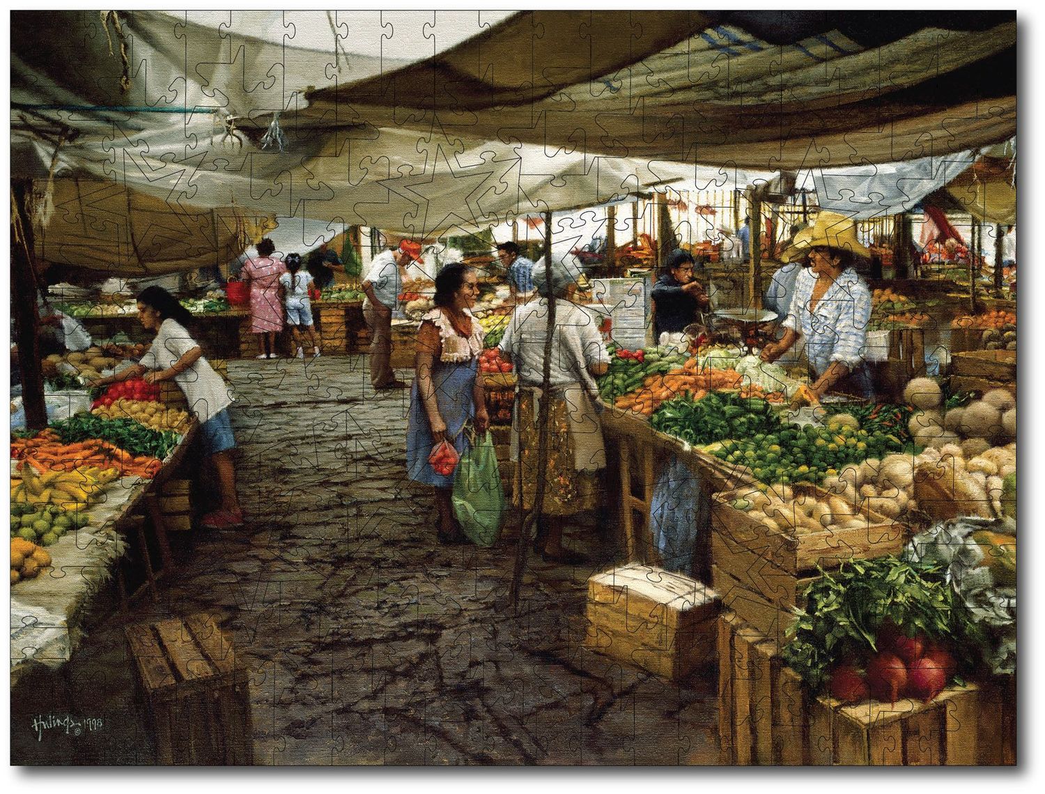 Clark Hulings "Covered Market, Guanajuato"