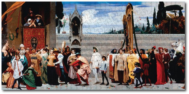 Fredric Leighton "Cimabue's Celebrated Madonna" Elongated