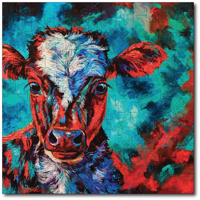 Lindsey Dahl Lindsey Dahl "Cosmic Calf" Square