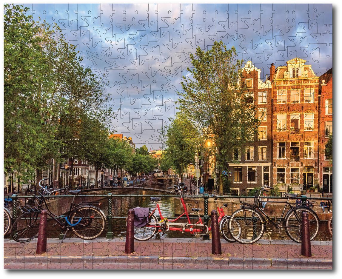 Noriko Buckles "Bicycles Parked on the Bridge, Amsterdam"