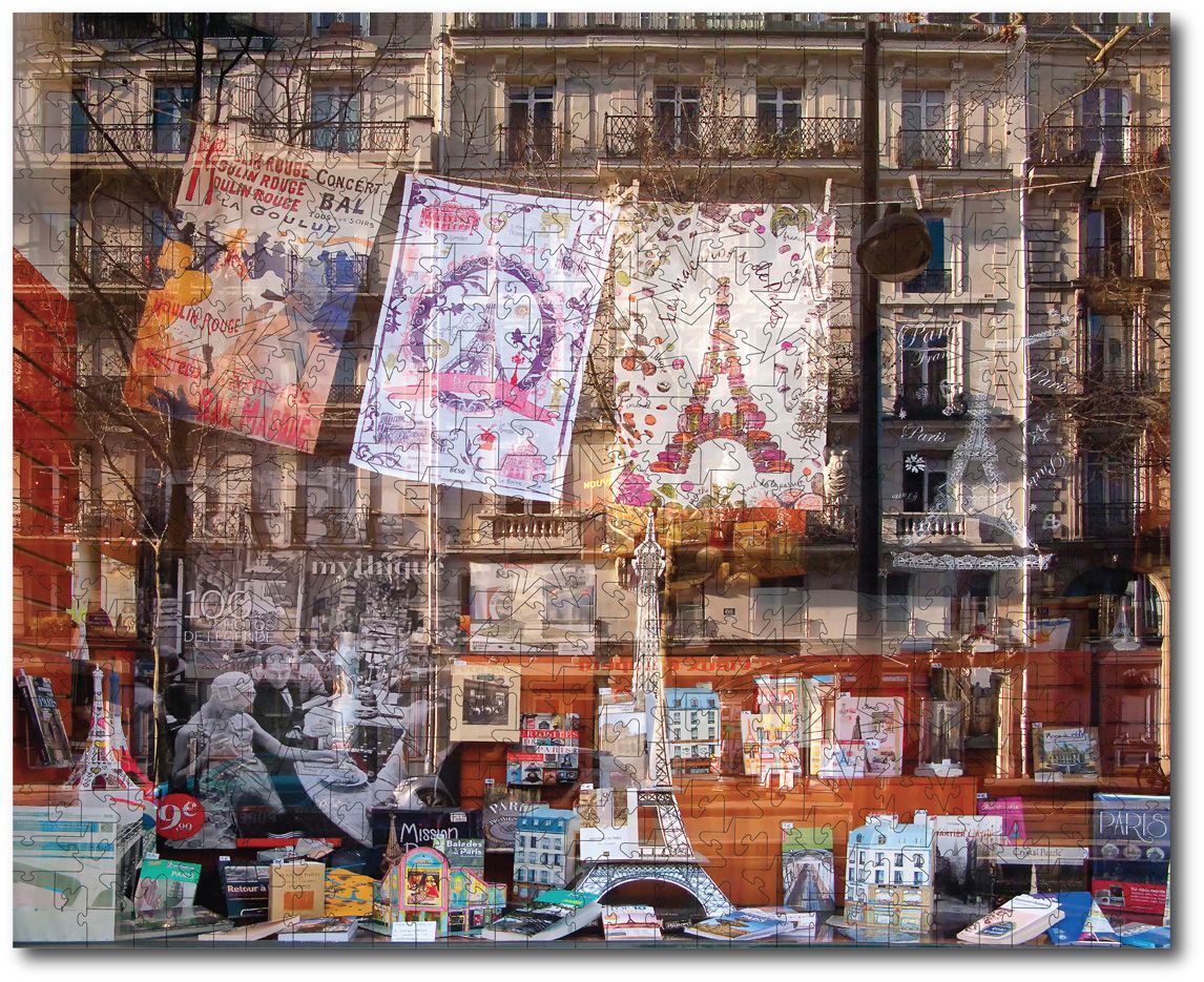 Noriko Buckles Noriko Buckles "A Bookstore Window Reflection, Paris" Square