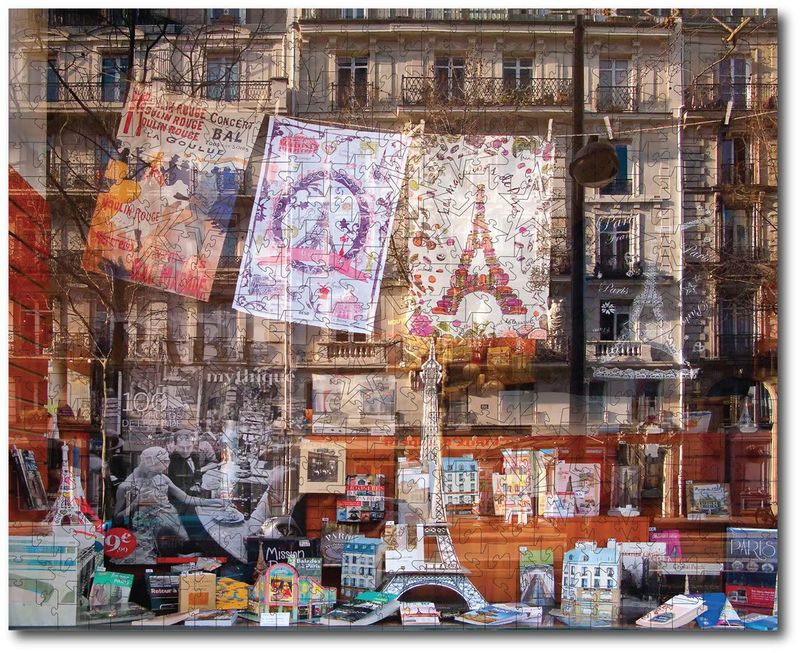 Noriko Buckles "A Bookstore Window Reflection, Paris"  Square