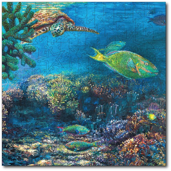 Iris Scott "Blue Merlot" Square