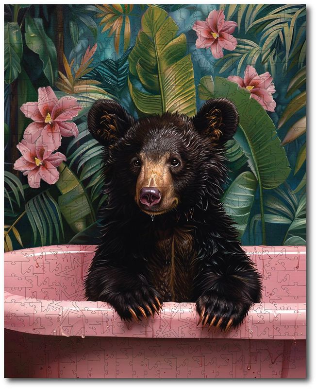 Momart "Bruno Bear in Pink Bathtub"