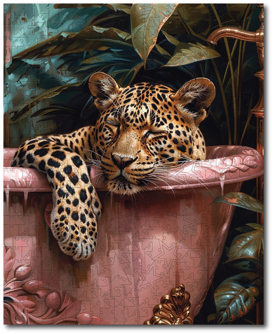 Momart Momart "Leopard Sleeping in Bathtub"