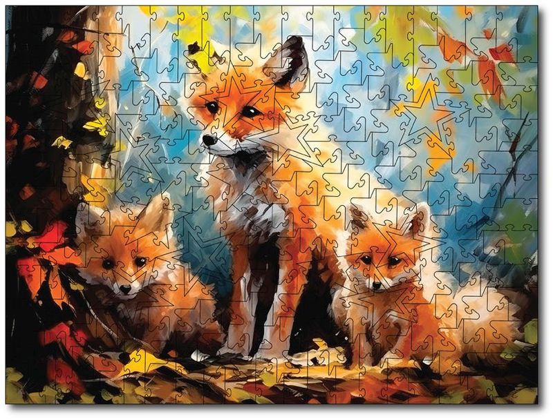 Mother Fox and Her Kits