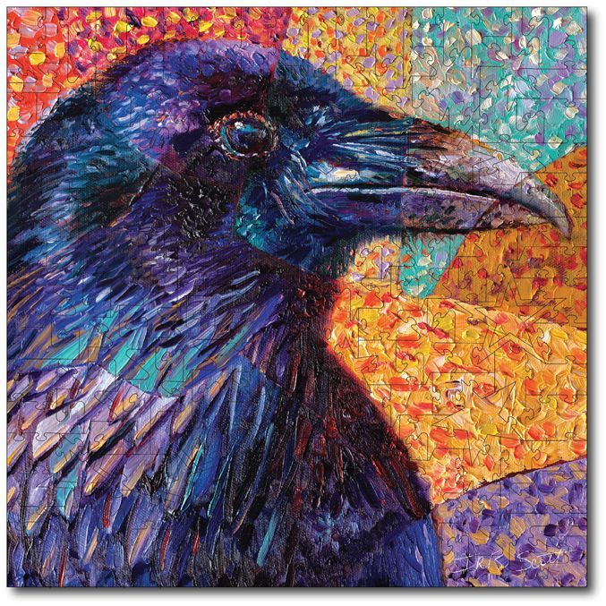 Iris Scott "Kristin's Raven" Square