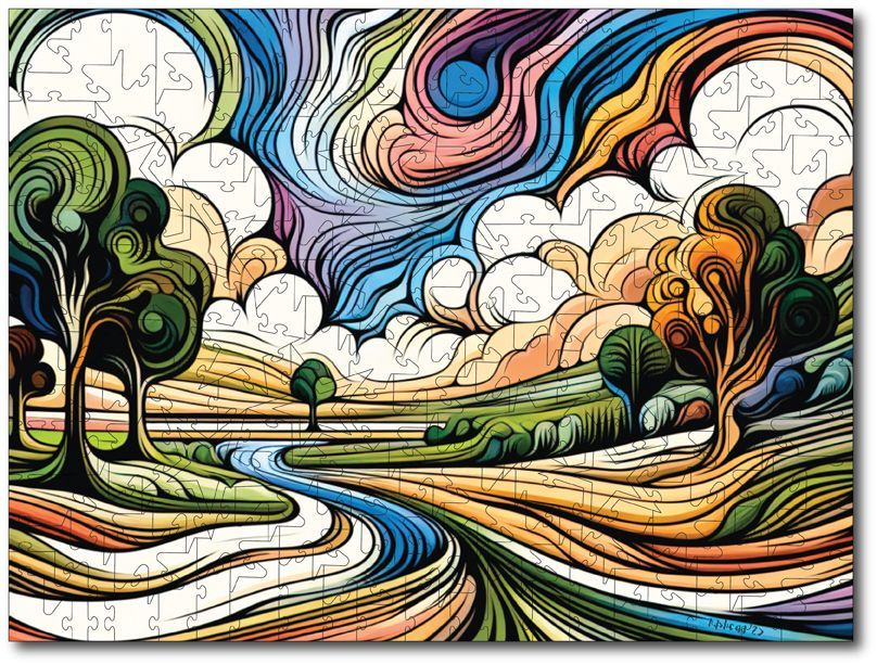 Jefferson Adshead Jefferson Adshead "Swirling Landscape" Square