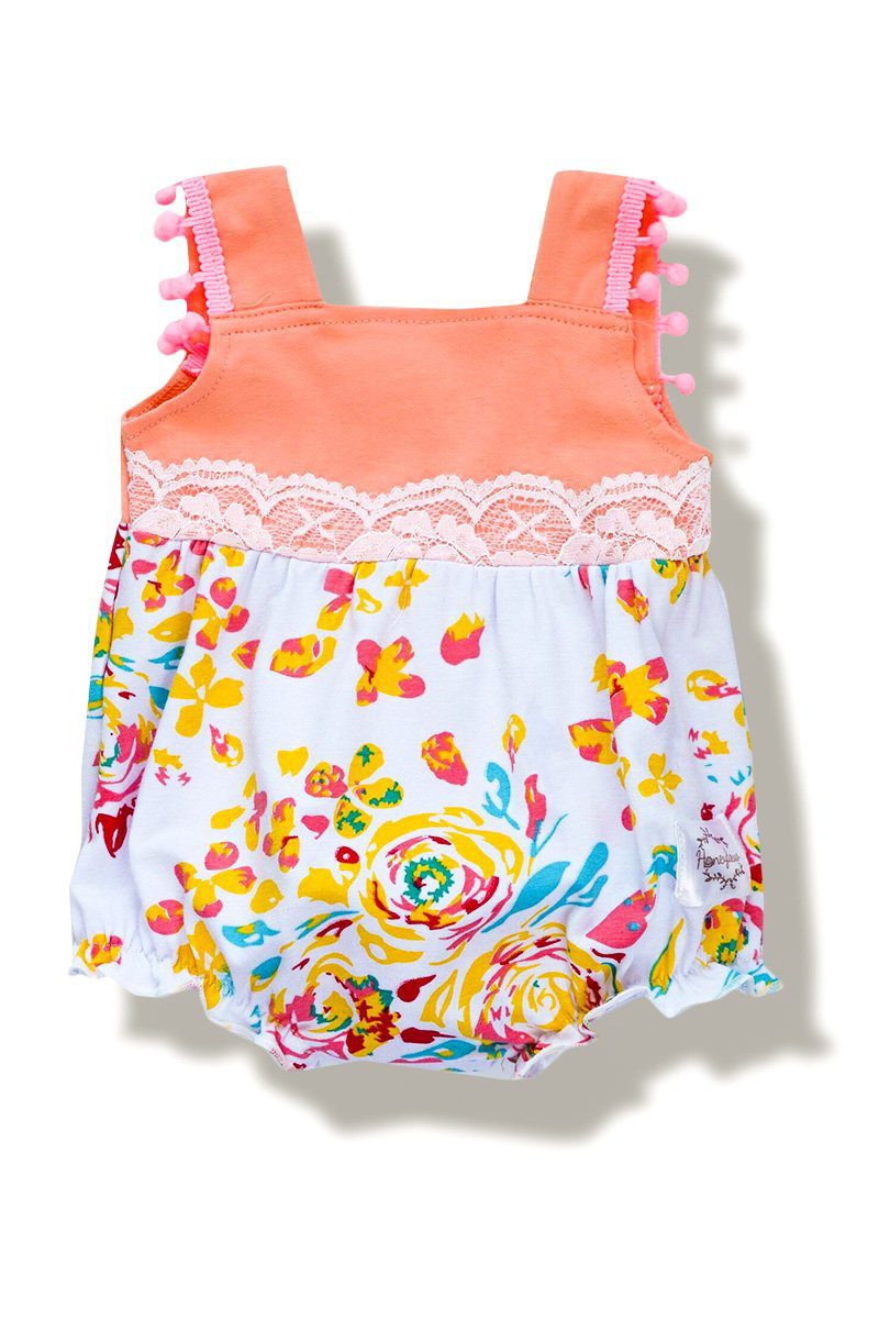 Floral Paint Romper 12-18m