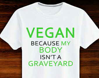 T-shirt with a Vegan message