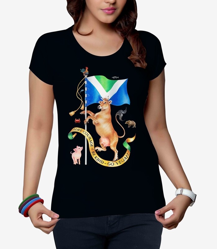 Ladies: wear a vegan flag on your T