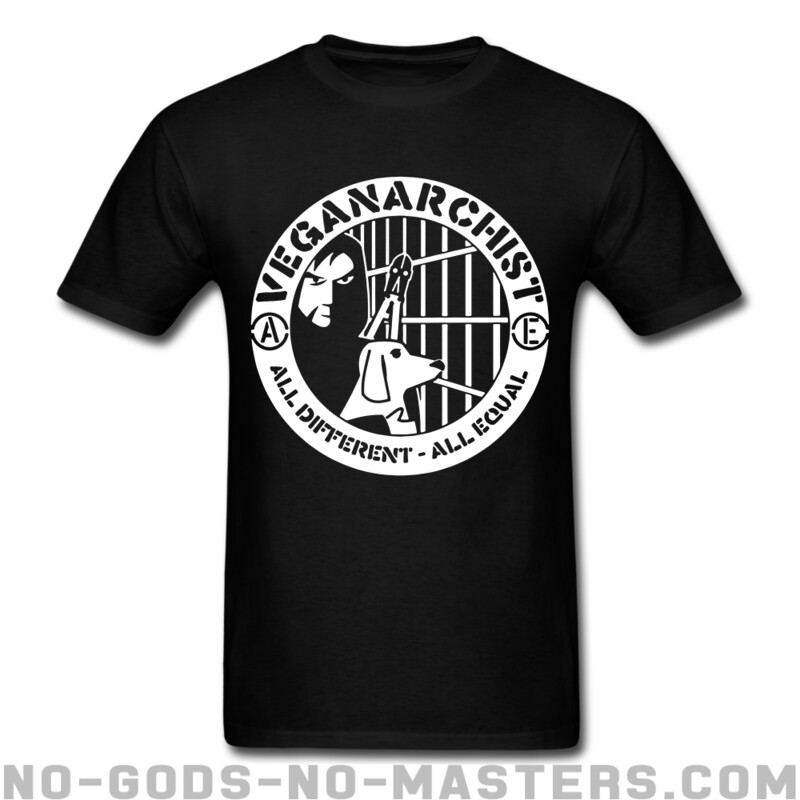 Black short sleeved T with a message