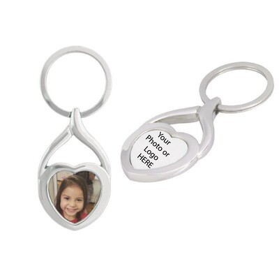 Personalized | Twisted / Interlocking Hearts | Metal Keychain