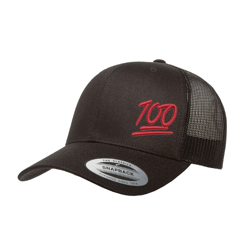 100% Authentic | Puffed | 3-D Embroidery | Snapback | Trucker Hat | Black