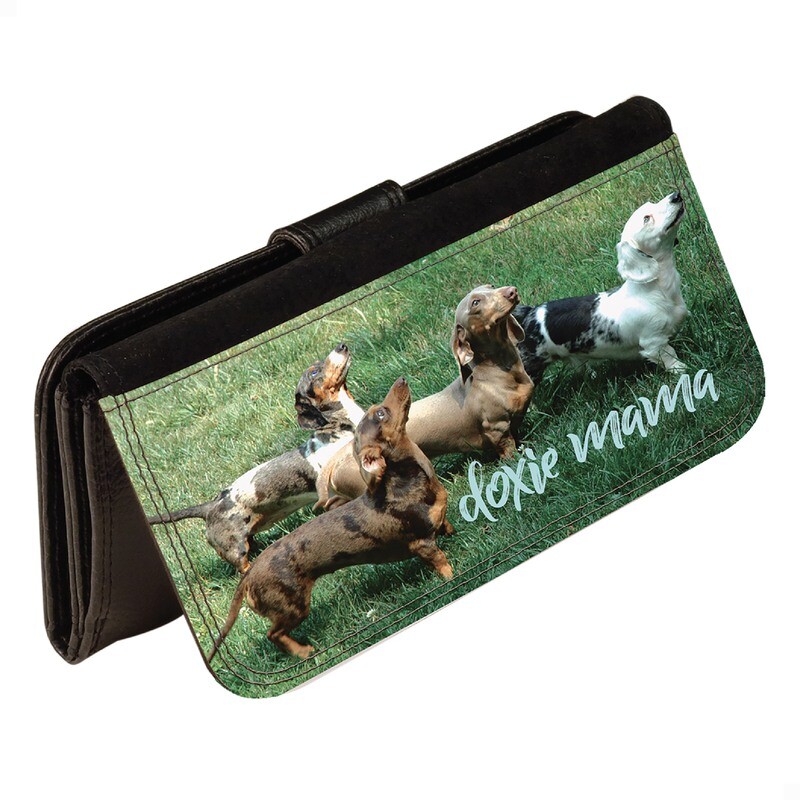 Personalized | Photo | Leatherette | TriFold Wallet | Black