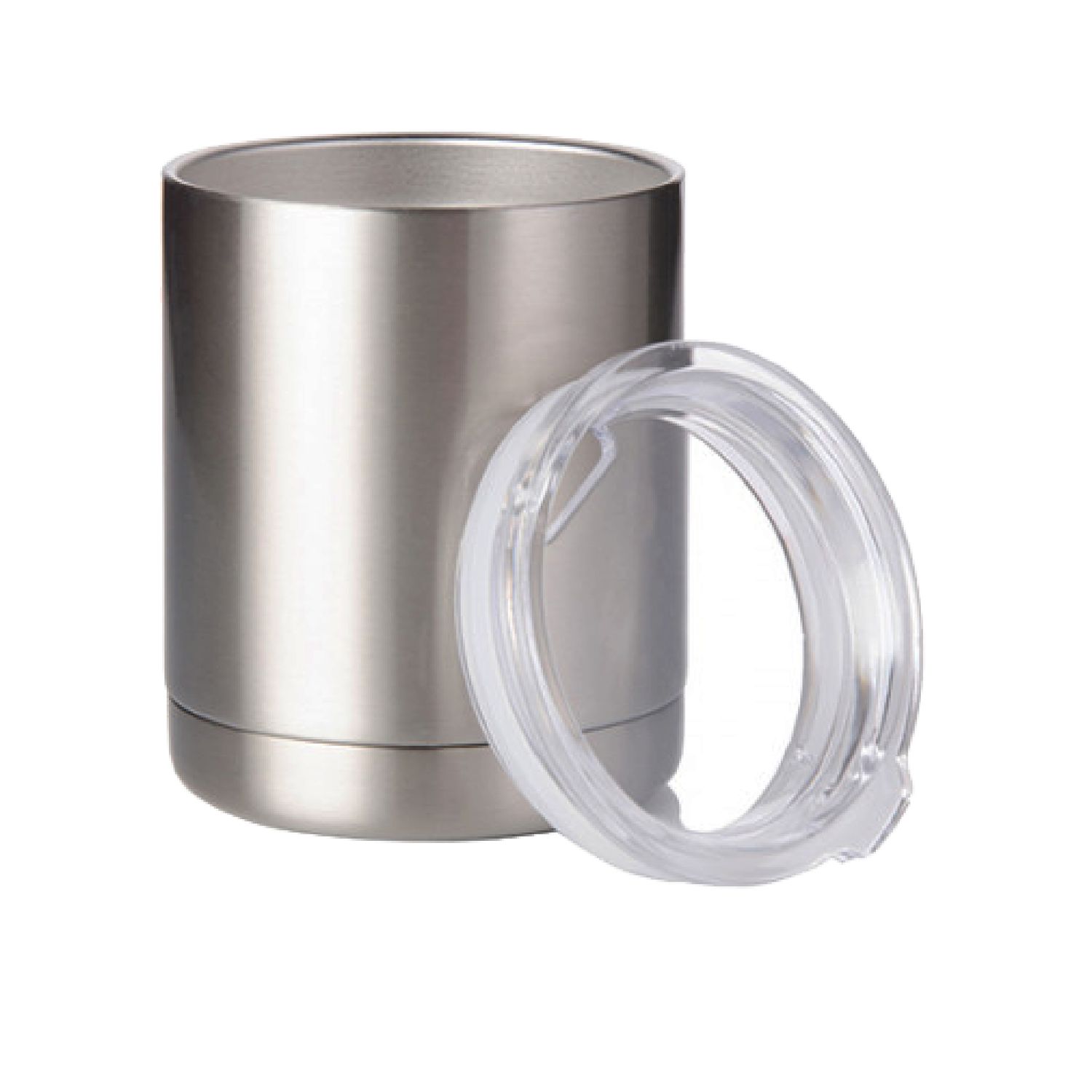 Class of 2025 | Stainless Steel | Short Tumbler with Clear lid | 10 oz., Color Selection: Brushed Silver