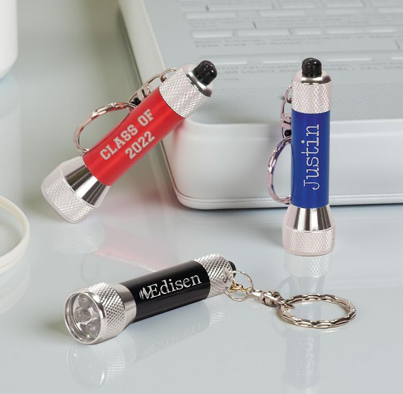 Personalized | engraved | LED Flashlight | Keychain  | 3-Colors