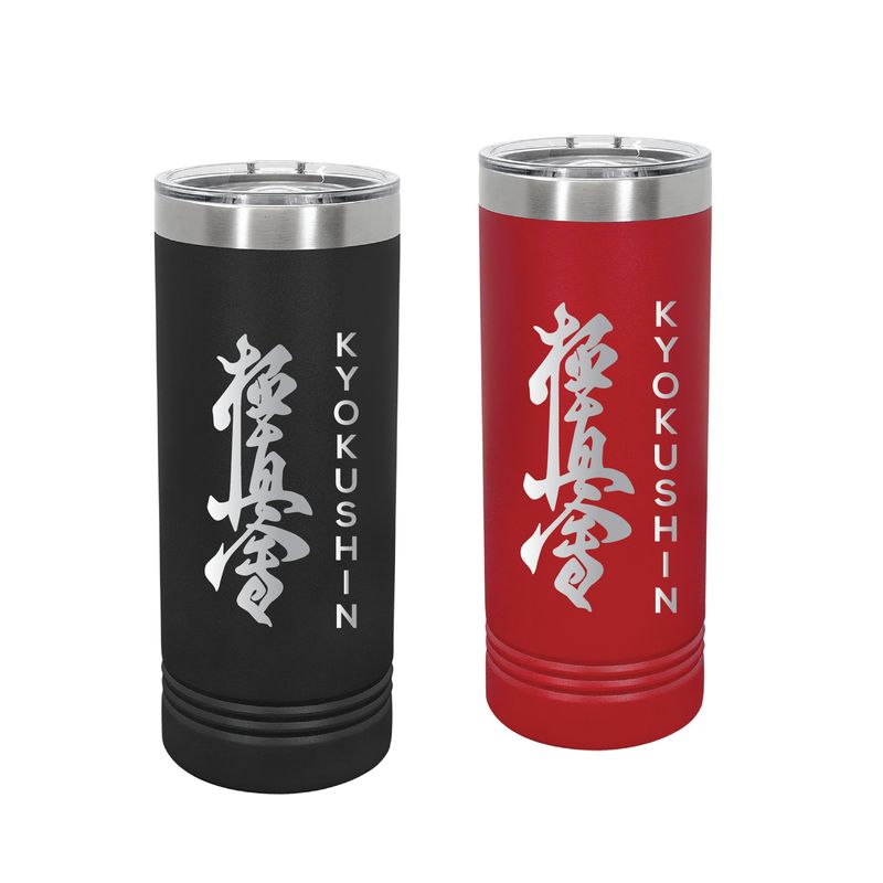 Kyokushin Karate | 22oz Stainless steel | Double Insulated | Skinny Tumbler | 2 Colors