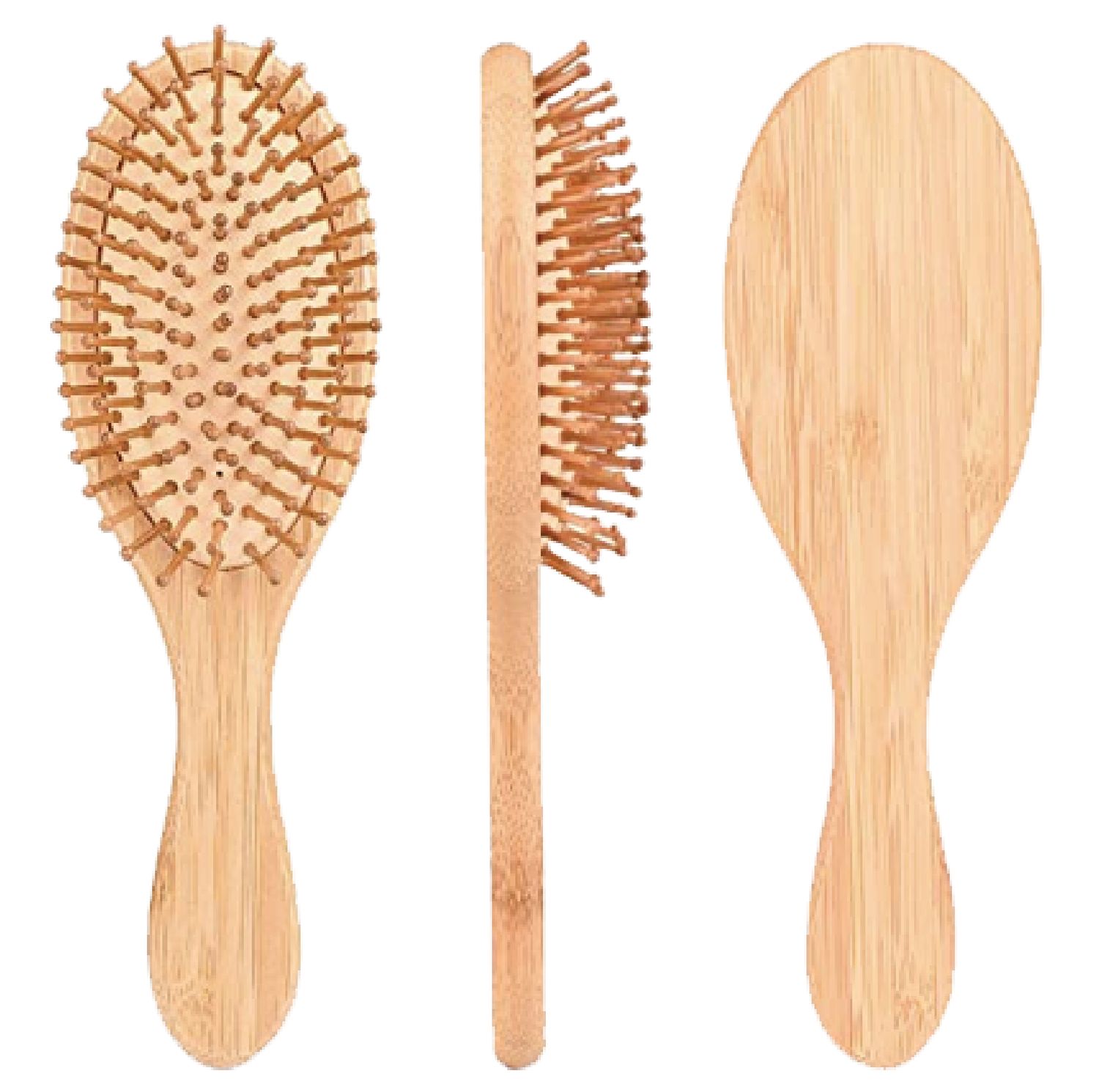Custom engraved | personalized | Bamboo Wood | Oval Shape | Hairbrush