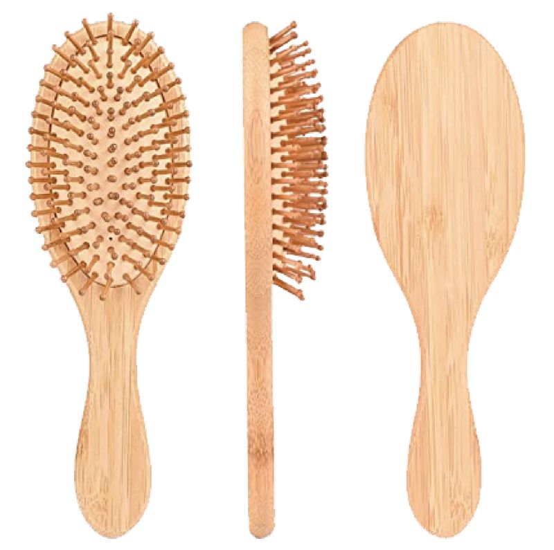 Custom engraved | personalized | Bamboo Wood | Oval Shape | Hairbrush