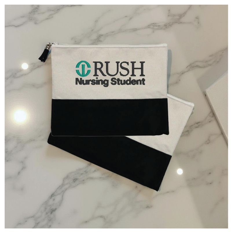 Rush University Medical Student | Embroidery | Cosmetic Bag