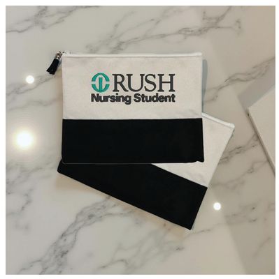 Rush University Medical Student | Embroidery | Cosmetic Bag