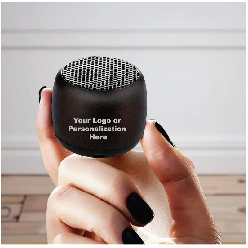 Custom Engraved | Personalized | Black | Mini Wireless | Bluetooth speaker | Gift Item