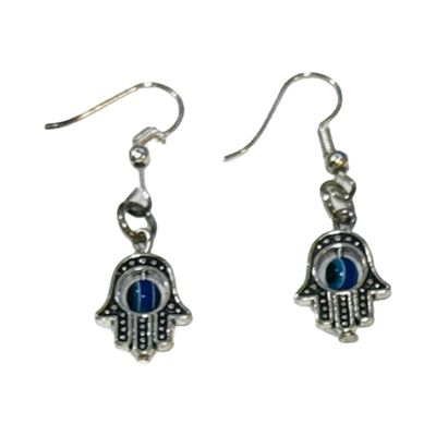 Hamsa hand evil eye protection earrings