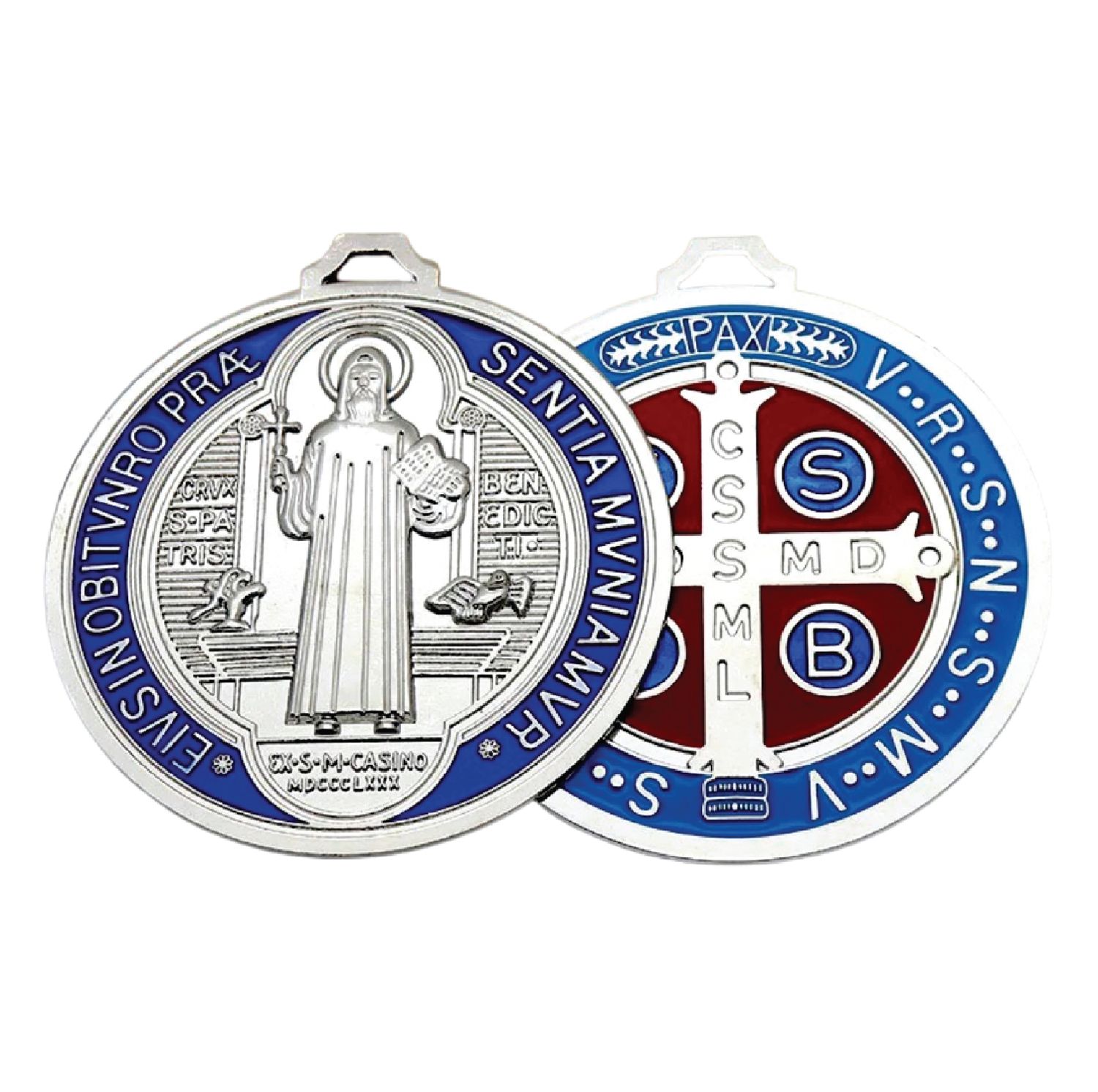 St. Benedict Medal – 5" Double Sided Metal Plaque | For Blessing and Protection