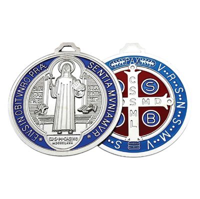 St. Benedict Medal – 5" Double Sided Metal Plaque | For Blessing and Protection