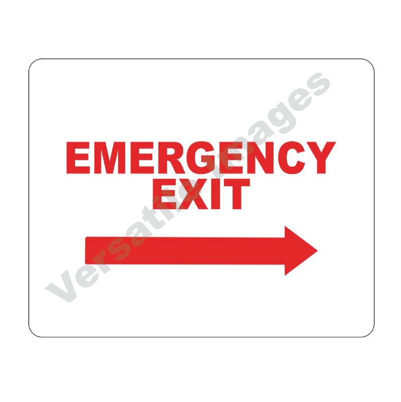 Emergency Exit Right Arrow Sign