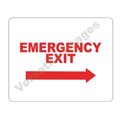 Emergency Exit Right Arrow Sign