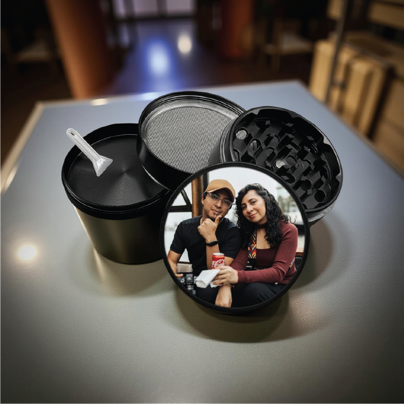 Personalized | Black | Herb / Weed Grinder | 2.5"