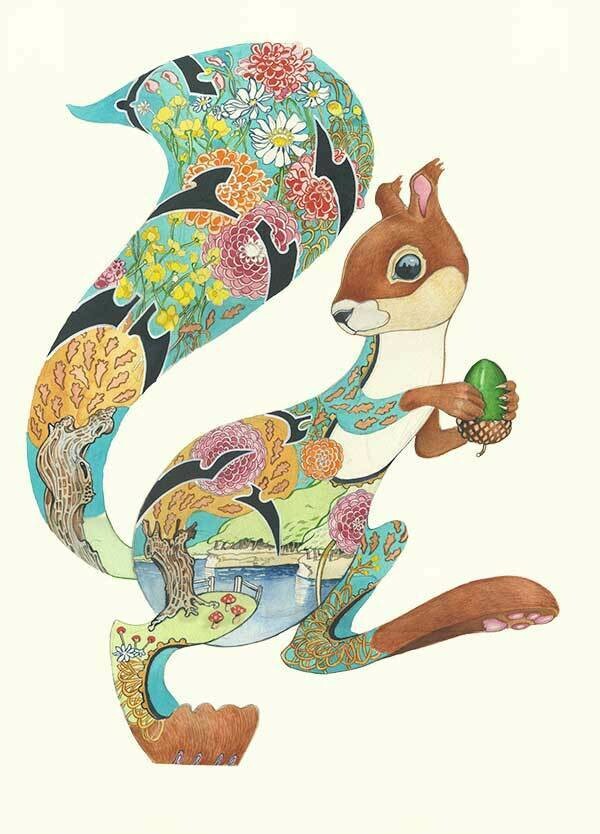 &#39;Turquoise Squirrel&#39; Card