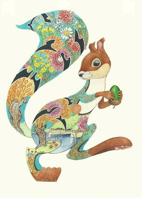 &#39;Turquoise Squirrel&#39; Card