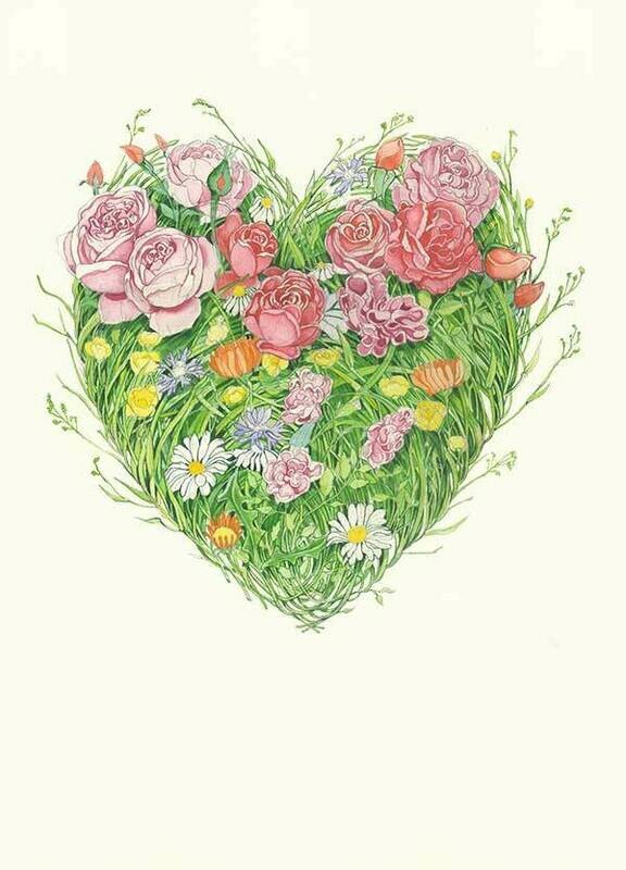'Grass Heart' Card