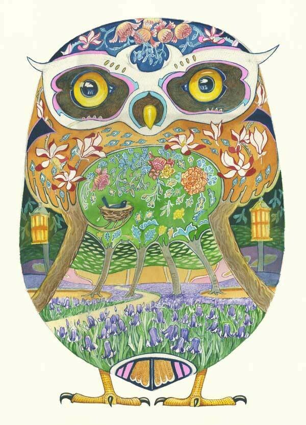 &#39;Owl in the Forest&#39; Card