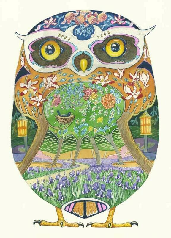 &#39;Owl in the Forest&#39; Card