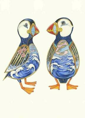 &#39;Puffins&#39; Card