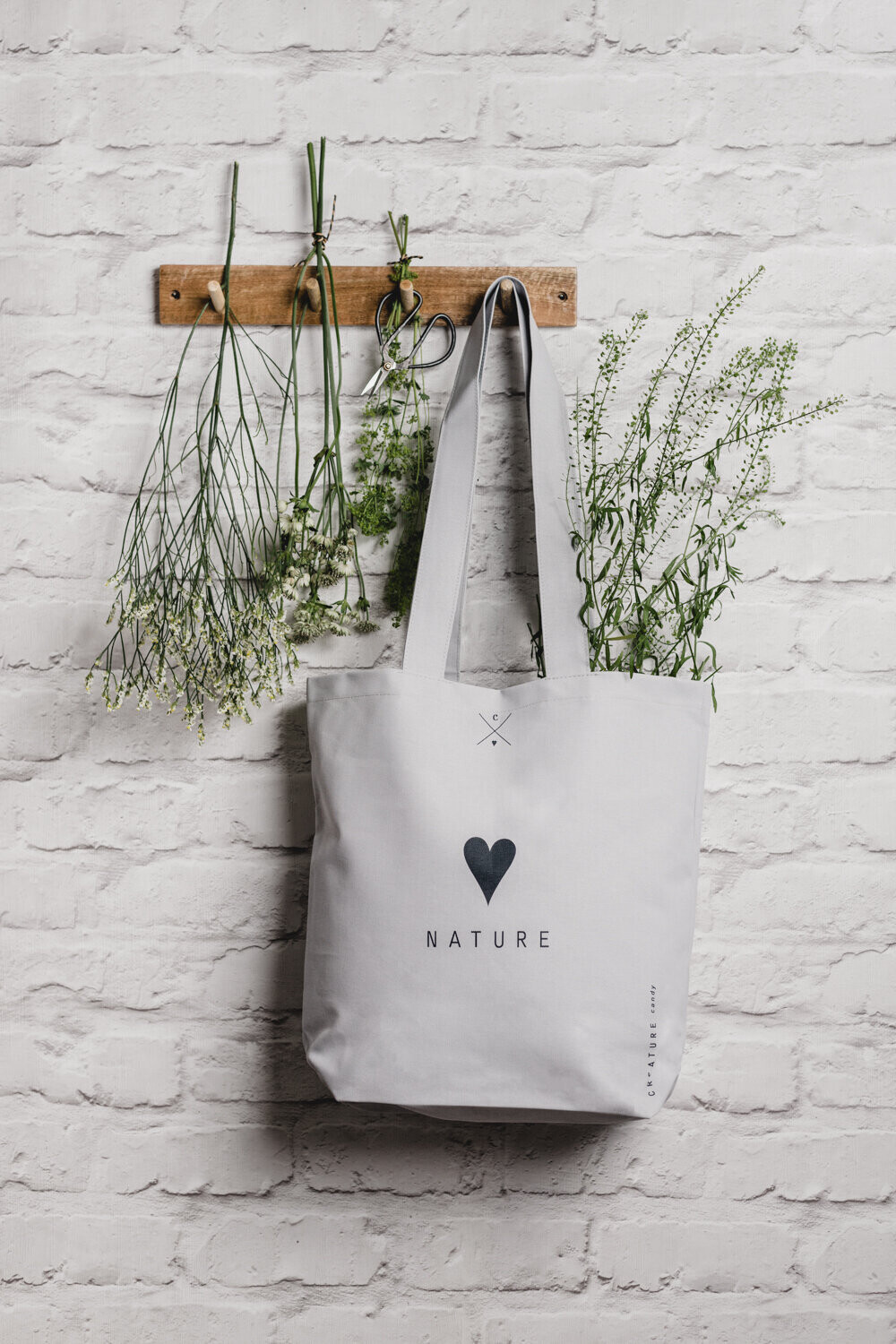 Love Nature Tote Bag - Grey