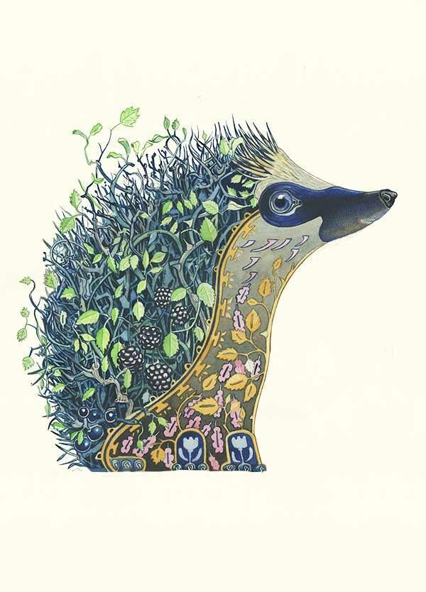 &#39;Hedgehog at Night&#39; Card