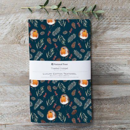 Winter Robin Tea Towel