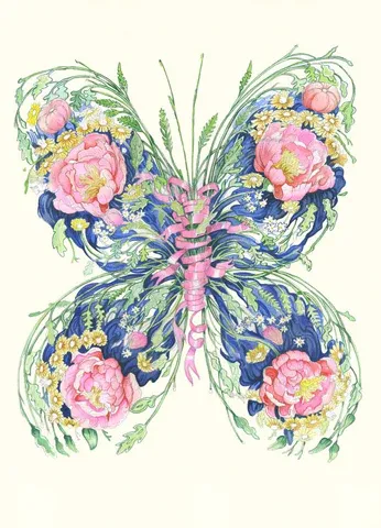 'Giant Peacock Moth' greeting card
