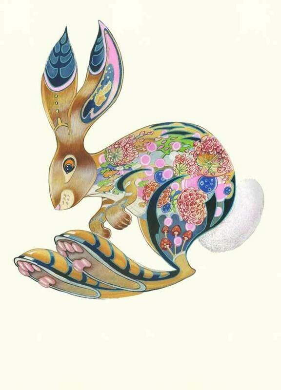 'Hopping Rabbit' Card
