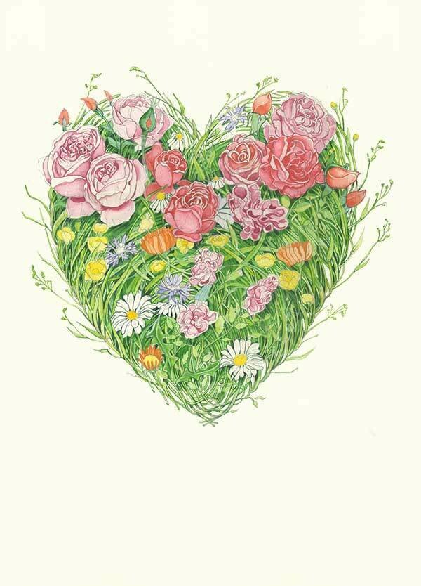 'Grass Heart' Card