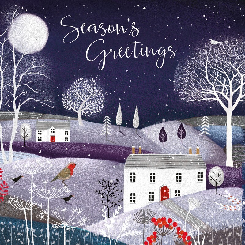 'Moonlit Landscape' - pack of 10 Christmas cards