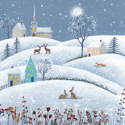 Snowy Landscape- pack of 10 Christmas cards
