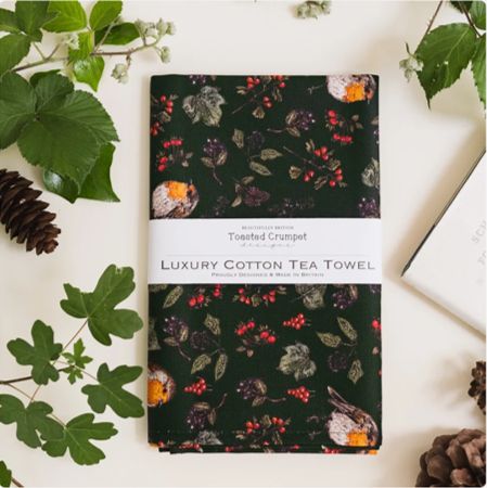Hedgerow (Green) Tea Towel