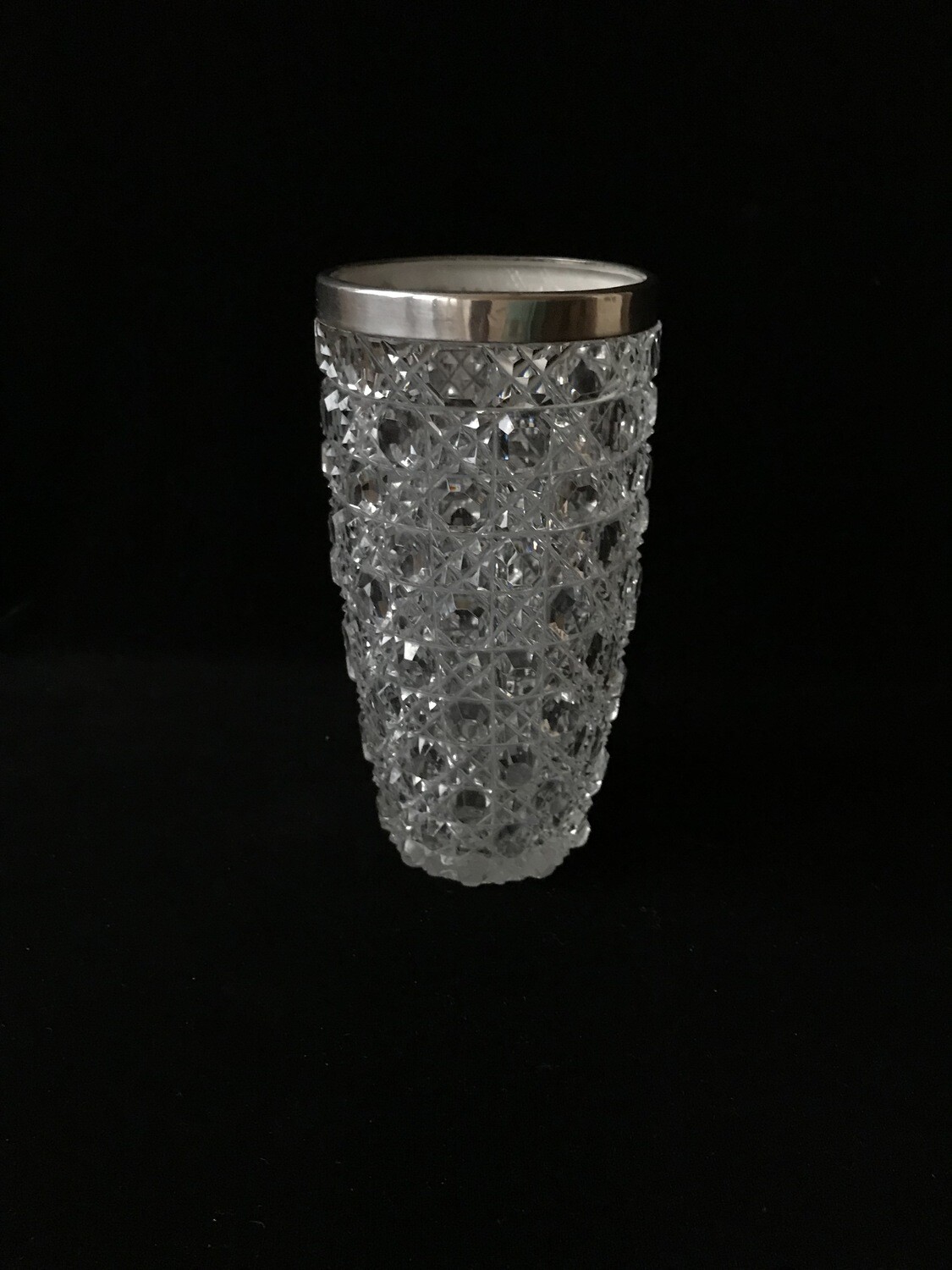 Хрустальная ваза с серебром "Emma Blumenstein & Co"